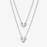 Pandora Collier-Halskette: Für immer & Ewig Teilbare Herz - Sterling-Silber